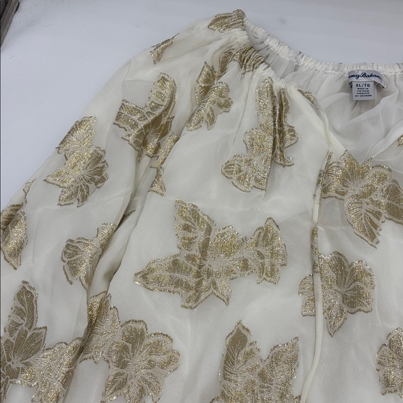 Tommy Bahama Shimmering Shores Peasant Top - Picture 3 of 7